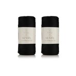 SENSY Premium 400 gr Polyester Makrome Ipi 2 Mm 2li Set Siyah Makrame Ip Supla Çanta Ipi No:4