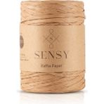 Sensy Premium 400 Metre Rafya Ip Çanta Ipi Raffia Ip Kağıt Ip Supla Ipi 250 Gram Rafya Ip - Sütlü Kahve