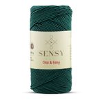 SENSY Premium Chic&Easy 200 gr Slim Supra İpi Mumlu İp Makrome İp Runner İpi Pase İp Yeşil