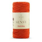 SENSY Premium Chic&Easy 200 gr Slim Supra Makrome İpi Mumlu İp Runner İpi Çanta İpi Pase İp Turuncu