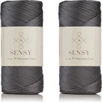 Sensy Premium Polyester Makrome Ipi 2 mm 2'li - Standart - Koyu Gri