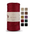 Sensy Premium Simli 200 gr Polyester Makrome Ipi 2 mm - 230 M Supla Ip ve Çanta Ipliği - Kırmızı