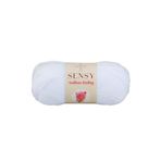 SENSY Premium Softee Baby El Örgü Ipi Bebek Ipi Hırka Atkı Bere Patik Bebek Battaniye Ipi Beyaz