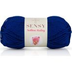 Sensy Premium Softee Baby El Örgü Ipi Bebek Ipi Hırka Kazak Yelek Ip Atkı Bere Patik Bebek Battaniye Ipi - Saks Mavi