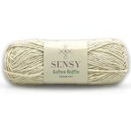 Sensy Premium Softee Raffia Yumuşak Kağıt Ip Rafya Ipi Tığ Ipi Çanta Ipi El Örgü Ipi Hobi Ipi - Ekru