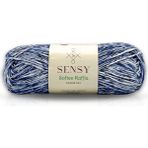 Sensy Premium Softee Raffia Yumuşak Kağıt Ip Rafya Ipi Tığ Ipi Çanta Ipi El Örgü Ipi Hobi Ipi - Lacivert Batik