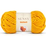 Sensy Premium Velvet Kadife Ip El Örgü Ipi Battaniye Ipi Kazak Ipi Bebek Battaniyesi Ipi - Hardal