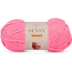 Sensy Premium Velvet Kadife Ip El Örgü Ipi Battaniye Ipi Kazak Ipi Bebek Battaniyesi Ipi - Şeker Pembe