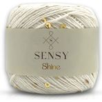 Sensy Shine Pullu Örgü Ipi - Ekru