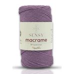 SENSY Simli Polyester 3 mm Makrome İpi Mor 250 Gr Supla İpi ve Çanta İpliği Polyester İp