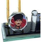 Sentez Masa Üstü İsimlik Atatürk Masa Isimliği Terfi Hediyesi - Altın