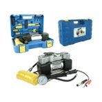 Sentinel Hava Kompresörü Çift Piston 12V Çakmak Fişli ve Akü Bağlantılı - Gri