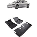 Sentinel Tesla Model 3 / 7d Tam Uyumlu Havuzlu Paspas - Siyah