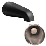SENTO BETTER HOME BETTER LIFE Siyah Evrensel Ağır Dayanıklı Metal Banyo Küveti Musluk Yönlendiricisiz, Ağır Hizmet Tipi Metal Küvet Bataryası Duş Yönlendiricisi Olmadan - 10 cm IPS İç İplik, Mat Siyah