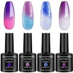 Senvenski Renk değişikliği Jel Kalıcı Oje Ojeler Gomalak Flaş UV LED Vernik Seti Kit çocuklar Kadınlar Beyaz siyah pembe mavi yeşil kırmızı (WB020)