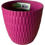 Şenyayla Desenli Saksı 5 Lt. No:4 (Ø 21*20 Cm) - Mor