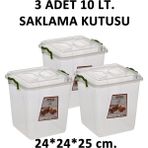 Şenyayla Elıte Derın Saklama Kutusu 10 Lt.3 Adet
