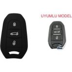 Şenyıldız Aksesuar Citröen C3 C4 C5 Aircross Ds3 Ds4 Ds5 Anahtar Kılıfı Sustasız Model Anahtarsız Çaliştırma - Siyah
