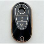 Şenyıldız Aksesuar Mercedes Benz C S Sınıf W206 W223 S350 C260 C300 S400 S450 S500 Lüks Anahtar Koruma Kılıfı - Siyah
