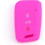 Şenyıldız Aksesuar Seat Ateca Passat B8 ve Süper B Silikon Anahtar Koruma Kılıfı Anahtarsız Çalıştırma - Pembe