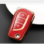 Şenyıldız Aksesuar Toyota Corolla Auris Yaris Verso Avensis Hilüx Anahtar Koruma Kılıfı - Kırmızı