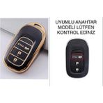 Şenyıldız Aksesuar Yeni Honda Civic Accord Hr-V Crv Sustasız Anahtar Koruma Kılıfı - Siyah