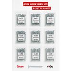Şenzen Bağlantı Elemanları Ağaç – Mobilya – Sunta Uyumlu 4 mm Vida Seti / 450 Adet / 9 Boy (16–70 mm)