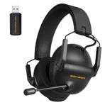 SENZER SG600 Pro Mikrofonlu Kablosuz Oyun Kulaklığı - 7.1 Surround Ses, Gürültü Önleyici Mikrofon, 2.4GHz Kablosuz ve Bluetooth 5.3 - PC PS5 PS4 için Katlanabilir Oyun Kulaklıkları (Xbox Uyumlu