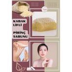 Seon 1 Adet El Yapımı Doğal Kabak Lifli Pirinç Özlü Sabun Premium Peeling Etkili Yüz, El, Vücut Sabunu