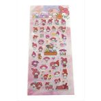 Sepetim Happy Kabartmalı Sticker-Pembe - Kırmızı