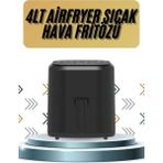 Sepetink 4l Airfryer Hazneli Hava Fritözü Yağsız Fritöz Taşınabilir Fırın Işlevi Gören Pratik