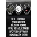 Sepetink Akıllı Saat Titreşimli Pusula Nabız ve Tansiyon Ölçer Nfc Uyumlu - Gümüş