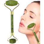 Sepetink Jade Roller ve Gua Sha Taşı Yüz Bakım Masaj Seti - Renkli