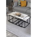 Sepetink Orta Sehpa ve Zigon Yan Sehpa Flora Set Efes