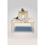 Sepetink Zigon Sehpa Kr ve Orta Sehpa Kr Set Gold Efes Tel 1106