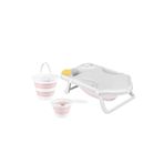 Sepetkitchen Fileli Katlanabilir Banyo Seti Pudra 5 li Set