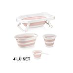 Sepetkitchen Katlanabılır Banyo Seti Pudra 4 Lü Set