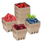 Sepetler Üretin Çiftçi Pazarı - Kalın Meyve Kapları - Çiftçi Pazar Malzemeleri, İstiflenebilir Berry Konteynerleri, Ev Bakkal için Havalandırmalı Karton Meyve Kartonları