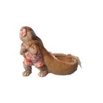 SEPETLİ TAVŞAN, 23 cm, El Boyaması Biblo, Dekoratif El Sanatları, ev & ofis özgün süs dekor ürünü