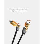 Sepetopia 65W Çoklu Şarj Kablosu 4’ü 1 Arada Örgülü Hızlı Veri Aktarım Usb-C Usb-A