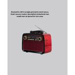 Sepetopia Ahşap Dokulu Bluetooth Müzik Kutusu – Vintage LED Tasarımıyla Modern Ses Deneyimi - Çok Renkli