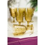 Sepetopia Akrilik Amber 6'lı Kadeh & Su Meşrubat Kahve Yanı Bardağı 450 ml ( Cam Değildir ) - Renkli