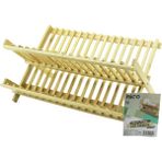 Sepetopia Lüx Ahşap Bambu Bulaşık - Tabaklık Tezgah Üstü 46X33CM (5517) - 46 x 33 cm