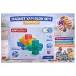 Sepetopia Mey Ithalat® SH59837 Magnet Küp Yapı Blok Seti 20 Parça - Renkli