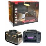 Sepetopia Nostalji Radyo Bluetooth Hoparlör Usb-Sd Kart Giriş LED Fener Işıklı Bataryalı Pilli - Çok Renkli
