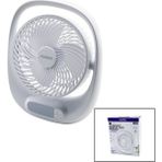Sepetopia USB 7 Inç- 20CM Masa Üstü Fan Vantilatör Işıklı 5W 180 Derece 3 Kademe Hız - 3 Pervane Stan - Çok Renkli