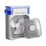 Sepetopia USB Bağlantılı 3'ü 1 Arada Nemlendirici Mini Klima Fan | 7 Renk Işıklı - Çok Renkli