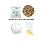 SepetShop 4lü Set (akıllı Yemlik-gaga Suluk-kuş Banyosu-1kg Yem)