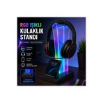 SepetteX RGB Kulaklık Standı | Telefon Tutucu Özellikli Masaüstü Stand
