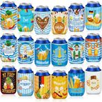 SEPGLITTER Oktoberfest Can Soğutucu Kollar, 18 adet Oktoberfest 340 ml Soğuk İçecekler Bavyera Tarzı Bira İçecek Kutu Soğutucu Kollu Oktoberfest Parti Şekeri Dekorasyon Malzemeleri için